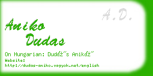 aniko dudas business card